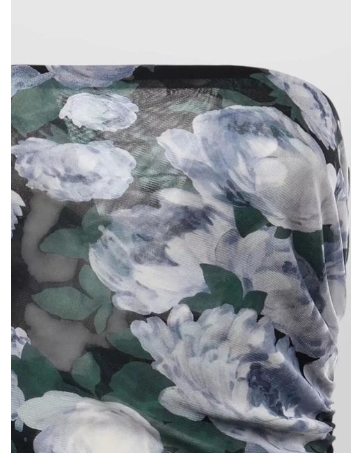 Stella McCartney Gray Floral Mesh Midi Dress