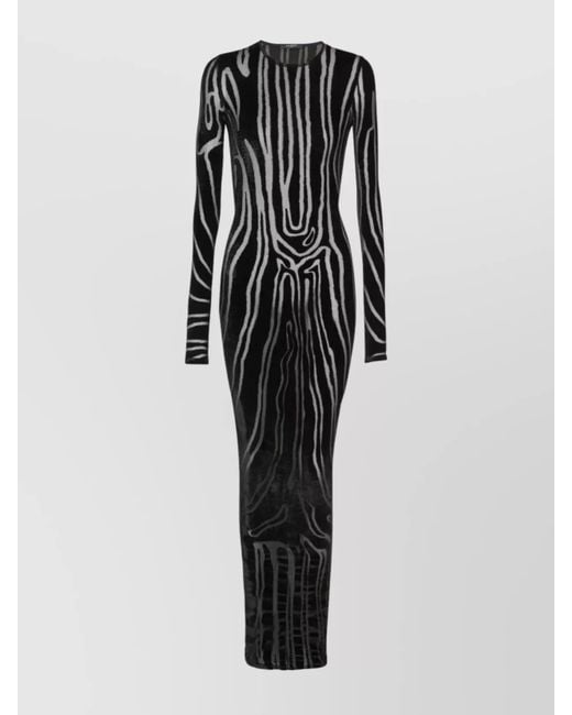 Balmain Long Sleeve Zebra Print Bodycon Dress in Black Lyst UK Balmain Long Sleeve Zebra Print Bodycon Dress in Black Lyst UK