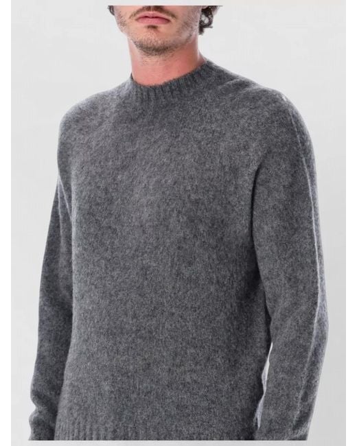 Tom Ford Gray Seamless Crewneck Knit Long Sleeve Sweater for men