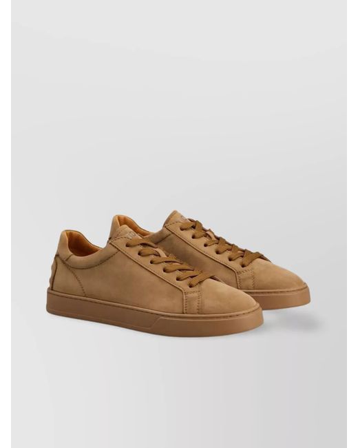Tod's Brown Suede Low Top Sneakers for men