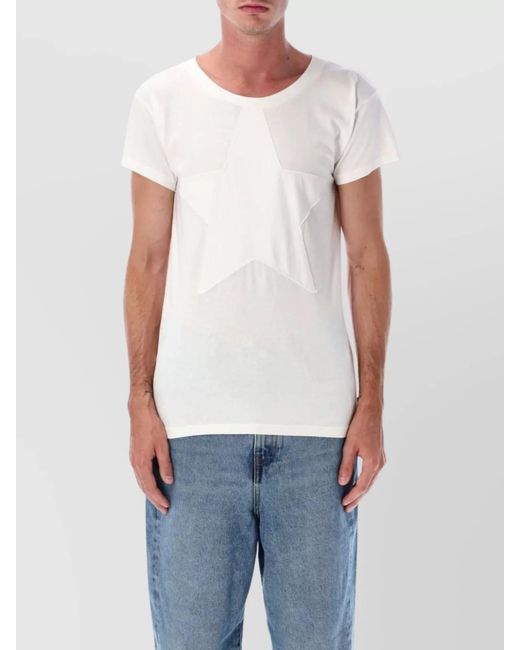 MM6 by Maison Margiela White Cotton T-Shirt for men