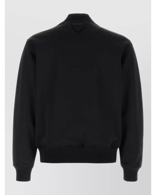 Prada Black Stretch Bomber Jacket for men
