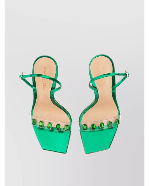 Gianvito Rossi Green Leather Sandals