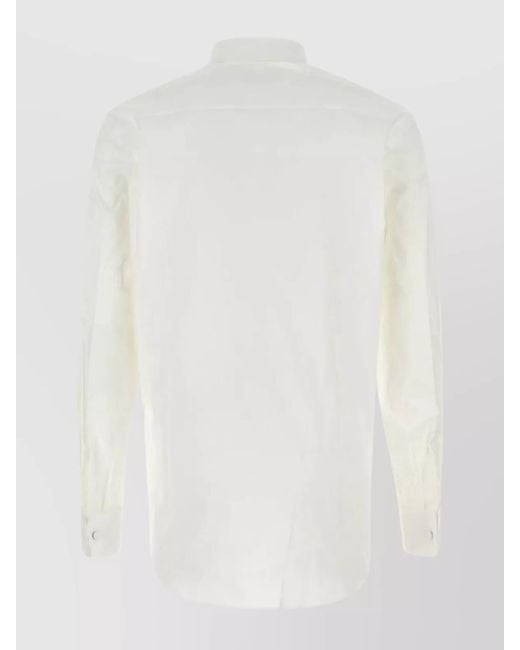 Prada White Stretch Cotton Blend Shirt for men