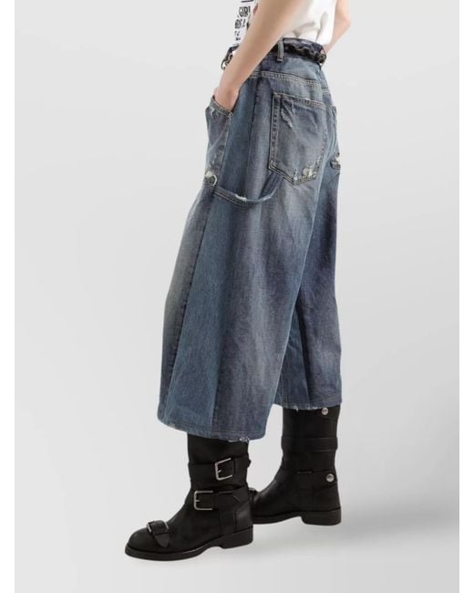 Dolce & Gabbana Blue Cropped Jeans
