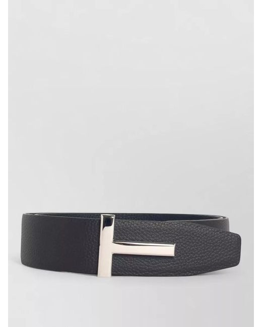 Tom Ford Gray Leather Belt for men