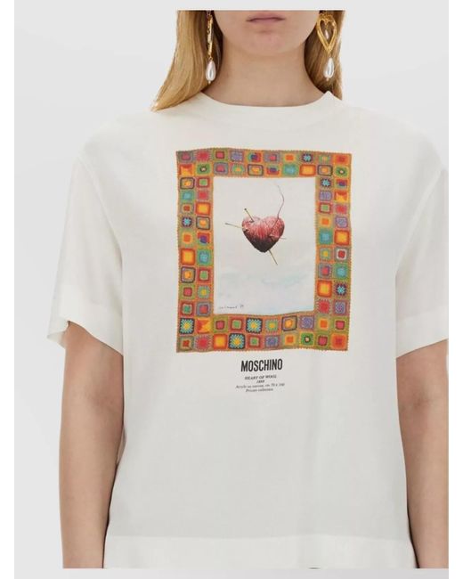 Moschino White Heart T-Shirt