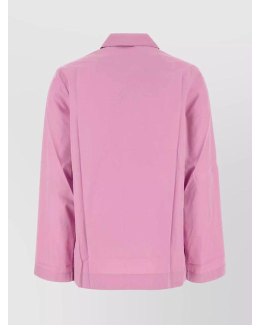 Tekla Pink Cotton Poplin Shirt