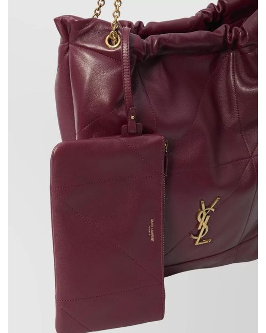 Saint Laurent Red Jamie Lamb Leather Shoulder Bag