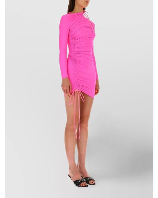 Balenciaga Pink Fitted Maxi Dress
