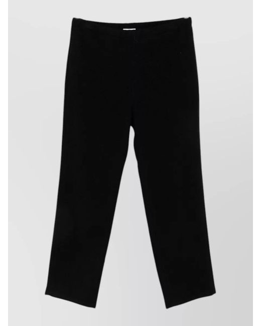 Rier Black Wool Straight-Leg Trousers for men