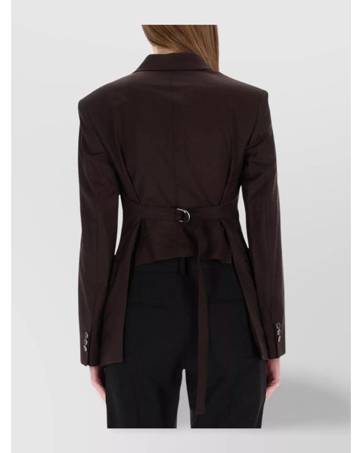 Helmut Lang Black Tailored Jacket With Back Belt Detail