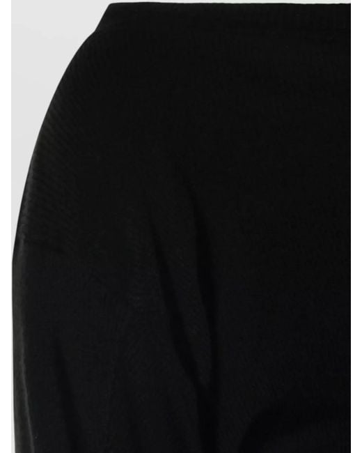 Vivienne Westwood Black Long Sleeve Asymmetric Ribbed Knit Top