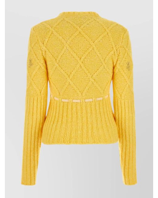 Cormio Yellow Fine-Knit Sweater