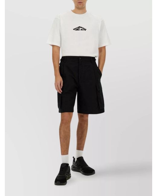 DSquared² Black Cotton Cargo Shorts for men