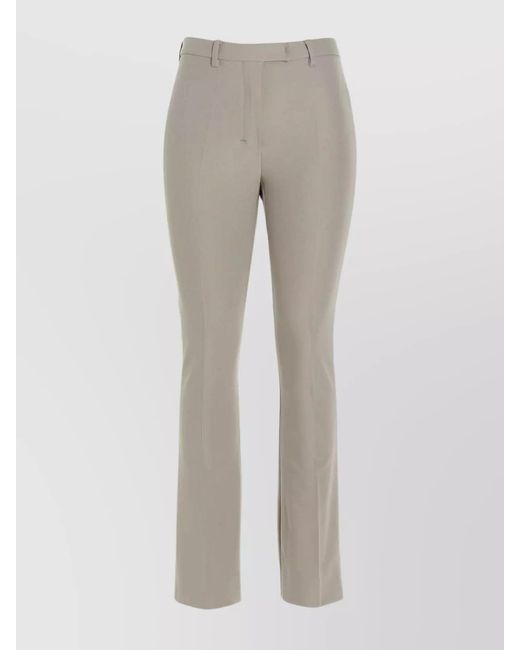 Max Mara Gray Slim-Fit Trousers