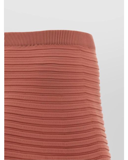 Pleats Please Issey Miyake Red Pleated A-Line Skirt