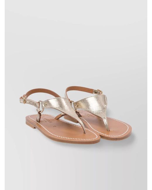 K. Jacques Natural Leather Sandals