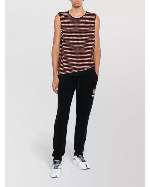 Moschino Black Straight-Leg Track Pants for men