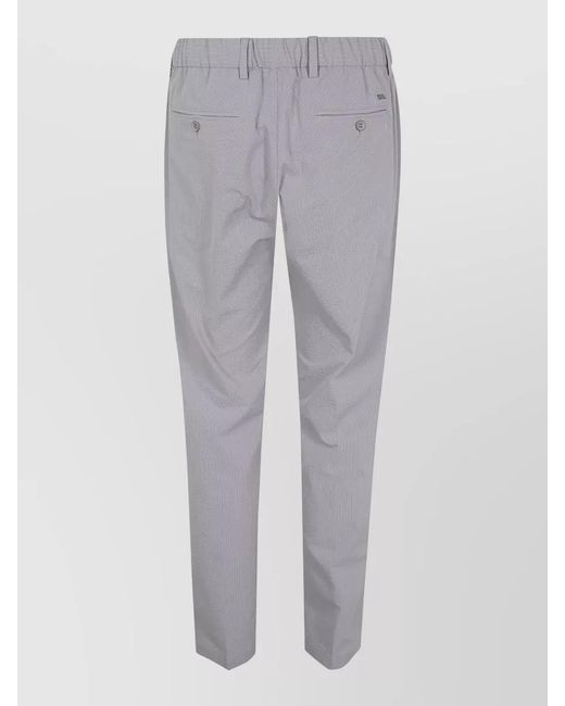 Herno Gray Regular-Fit Straight-Leg Trousers for men