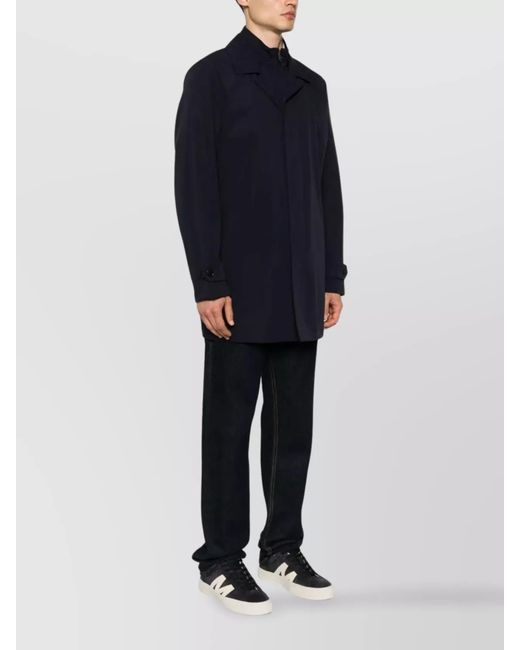 Fay Blue Single Breasted Coat for men