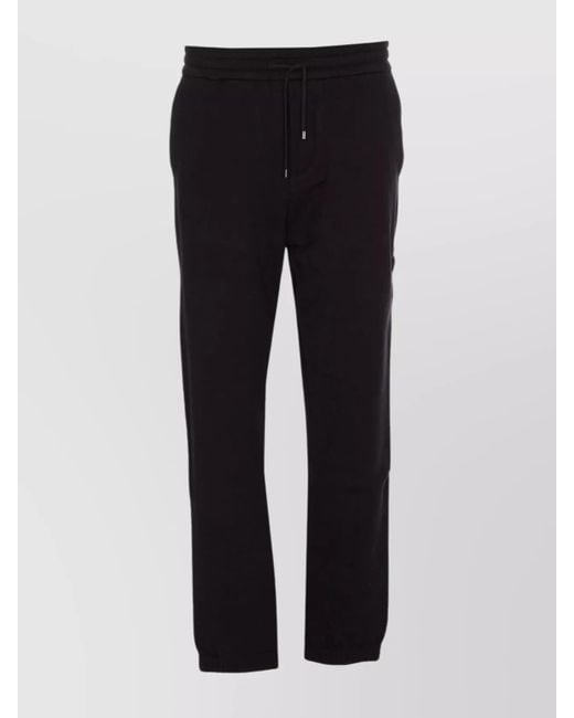 Saint Laurent Black Cotton Track Pants for men