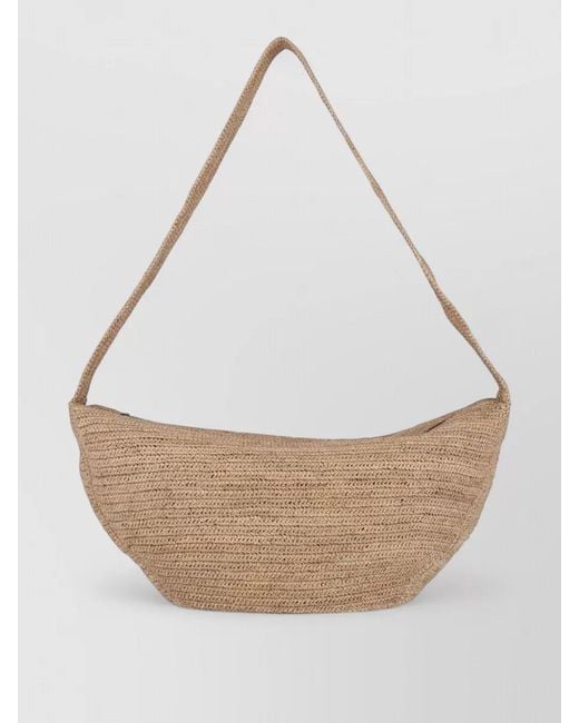 IBELIV White Shoulder Bag Woven Texture Single Strap