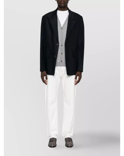 John Smedley Gray Merino Wool Turtleneck Sweater for men