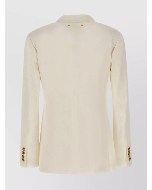 Golden Goose Deluxe Brand Natural Peak Lapel Collar Blazer
