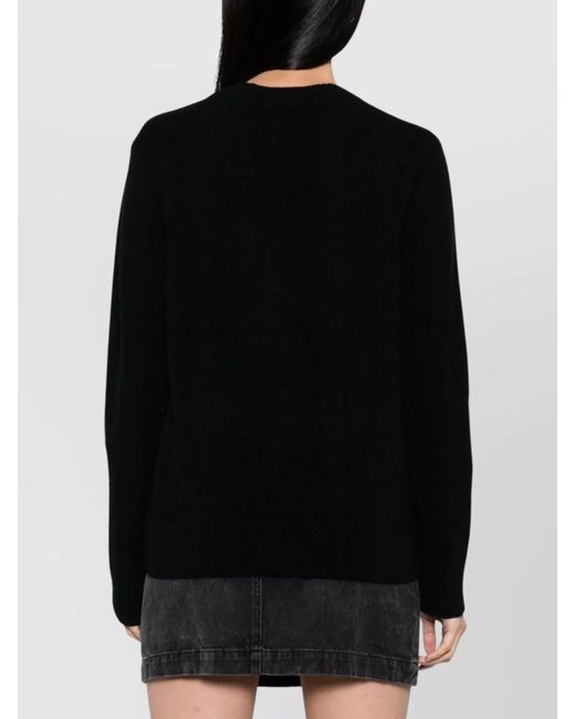 Maison Kitsuné Black Wool Regular-Fit Cardigan