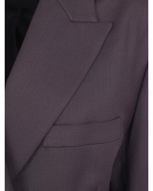Anine Bing Blue Single-Breasted Blazer Jacket