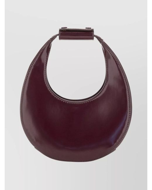 Staud Purple Moon Mini Leather Shoulder Bag