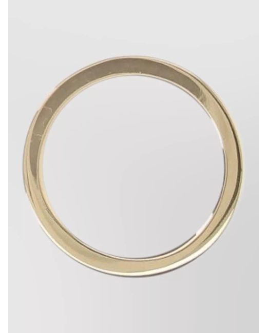 Maison Margiela Metallic Slim Band Ring Polished Finish Design