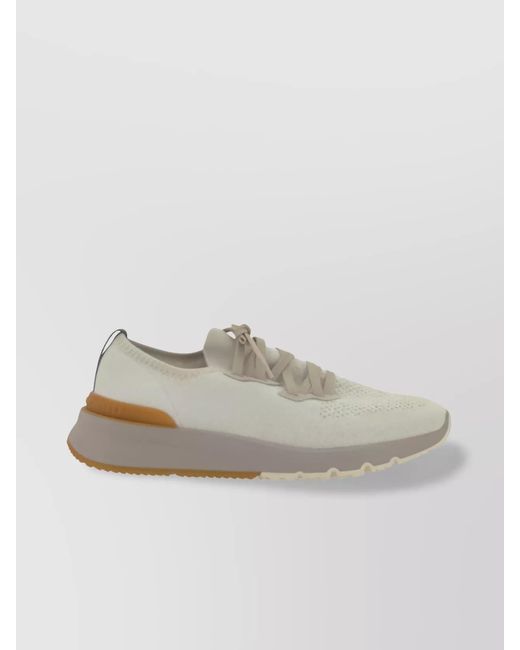 Brunello Cucinelli Multicolor Cotton Knitted Low-Top Sneakers for men