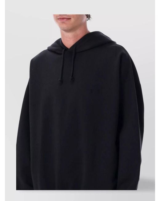 Y-3 Blue Oversized Pullover Hoodie Drawcord Hood for men
