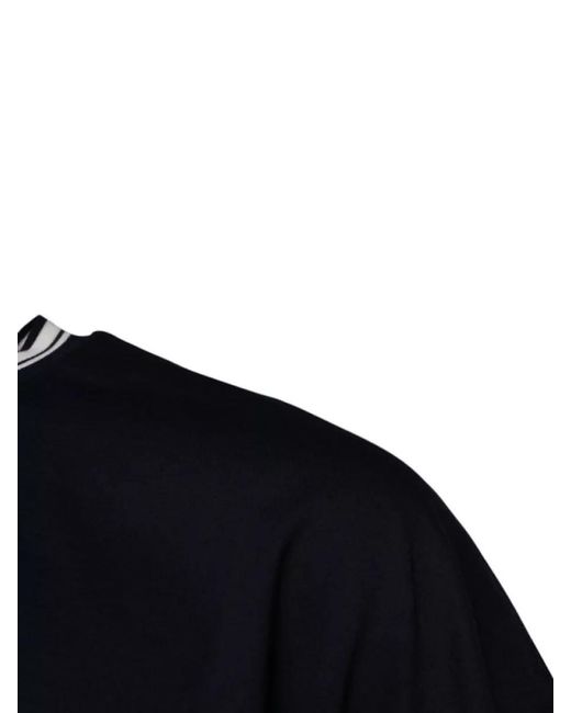 Dolce & Gabbana Black Cotton Logo-Print Crew-Neck T-Shirt for men