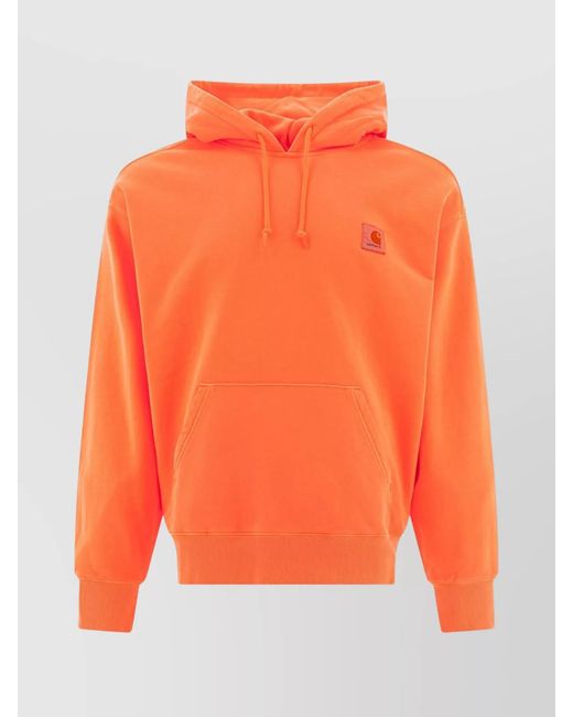 Carhartt Orange Cotton Hooded Sweatshirt for men