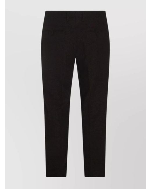 Incotex Black Relaxed Fit Trousers Featuring Pockets for men