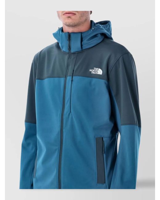 The North Face Blue Softshell Hooded Jacket for men