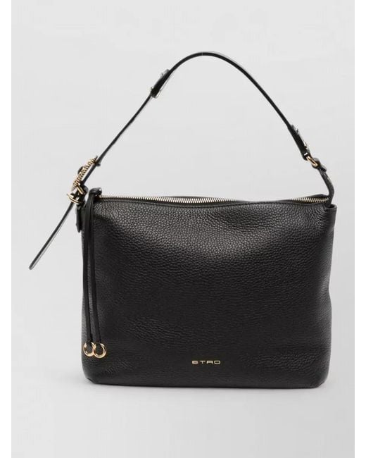 Etro Black Na Leather Clutch Bag