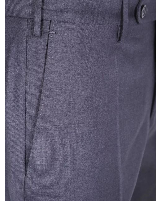 Incotex Blue Virgin Wool Slim-Fit Straight-Leg Trousers for men