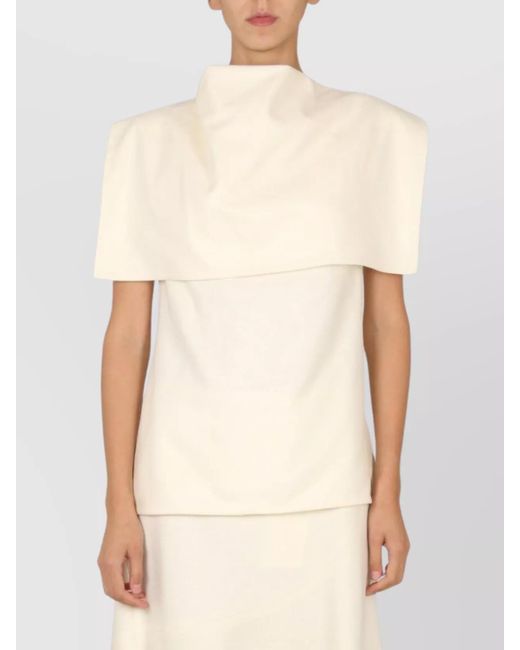 Jil Sander White Wool Blouse