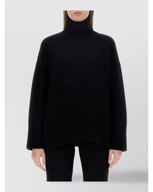 Canada Goose Black Oversized Knit Sweater Side Slits