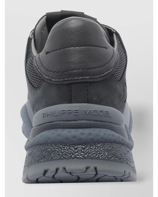 Philippe Model Blue Leather Low-Top Sneakers