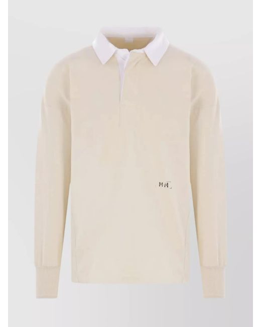 Maison Margiela Natural Printed Regular-Fit Polo Shirt for men