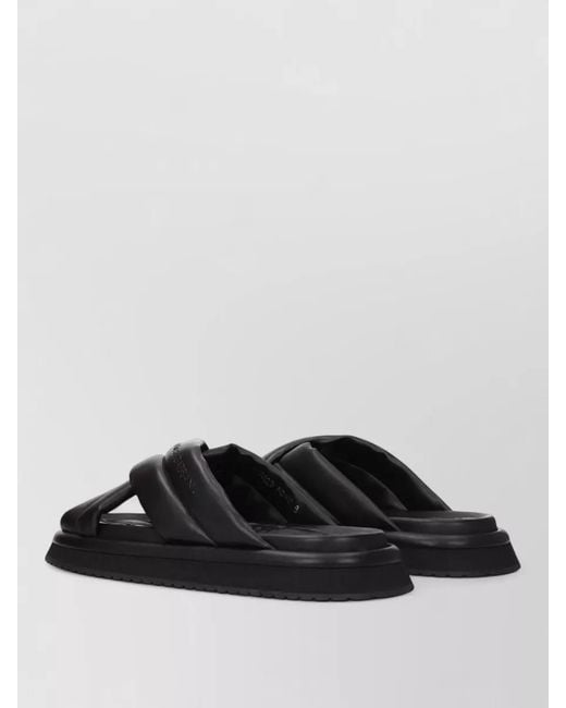 Dolce & Gabbana Black Leather Slides for men