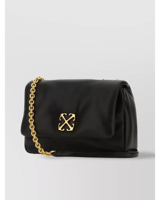 Off-White c/o Virgil Abloh Black Arrow Leather Shoulder Bag