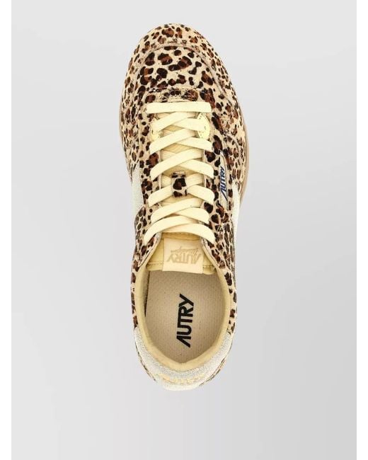 Autry Metallic Windspin Low Top Lace Up Sneakers