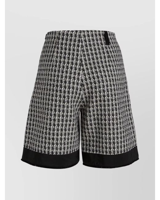 Moncler Gray Tweed Flared Tailored Shorts