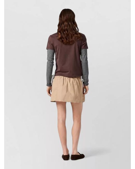Miu Miu Purple Jersey Lounge Top Layered Design Sleeves